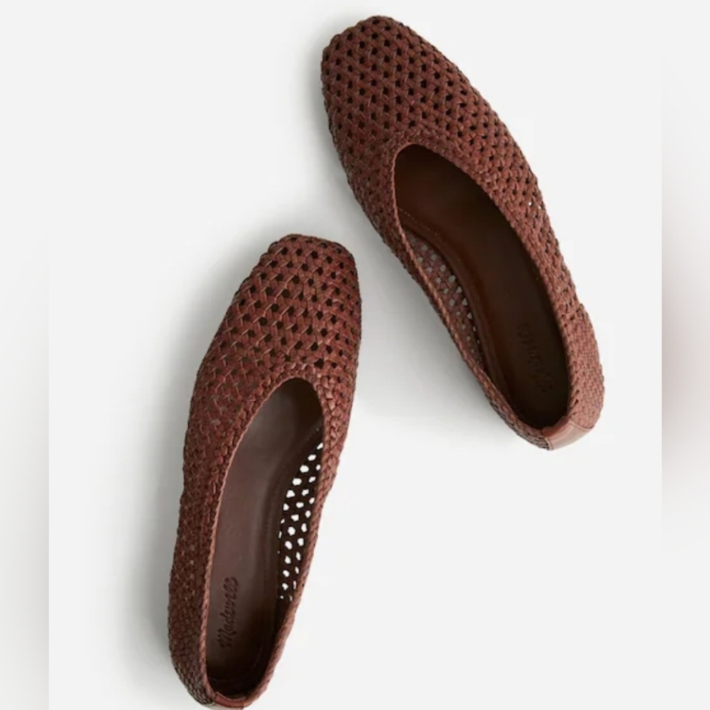 Madewell Woven Ballet Flats in Brown